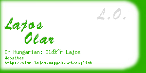 lajos olar business card